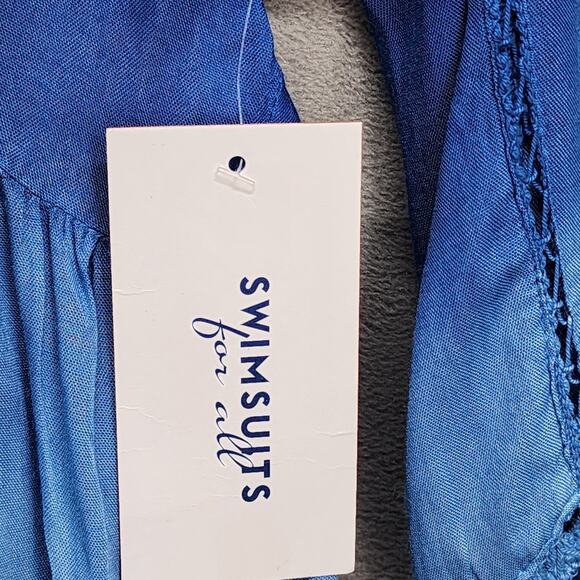 NWT Swimsuits for All Coverup Size 14/16 LARGE Tunic Dress Blue Ombre Beach Pool - Picture 3 of 16